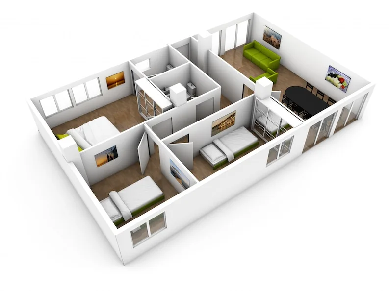 3bhk house plan Free house plans with material list