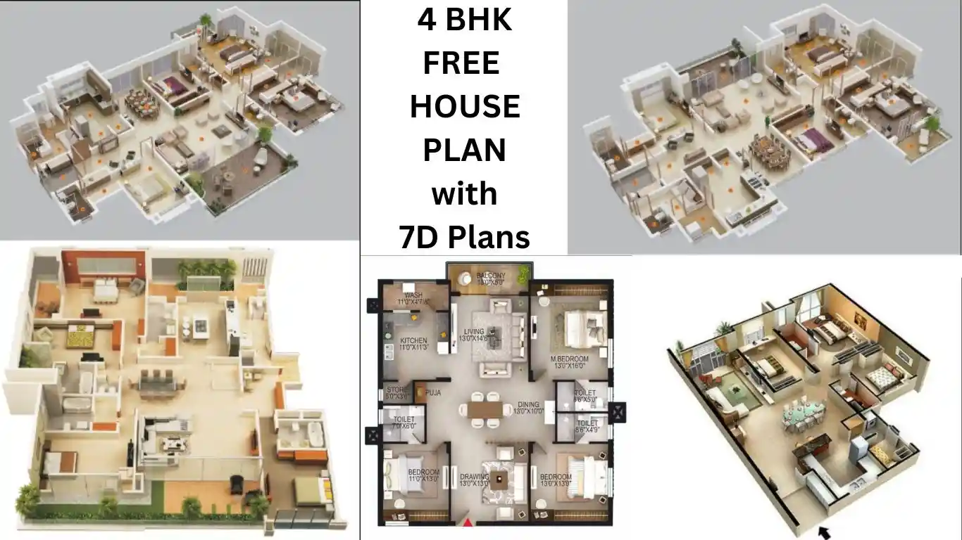 Free House Plan with 7d Plans 4 bedroom house design