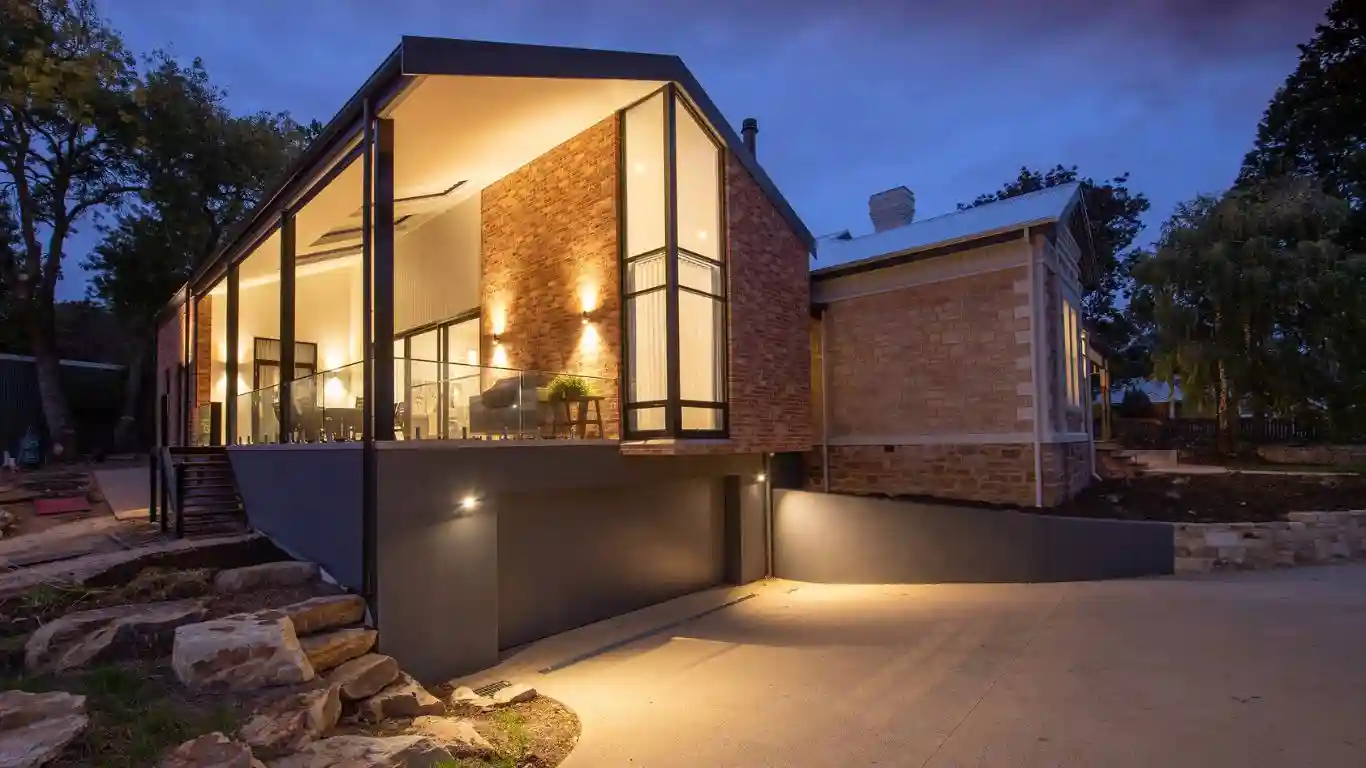 Lighting in Modern House Elevation