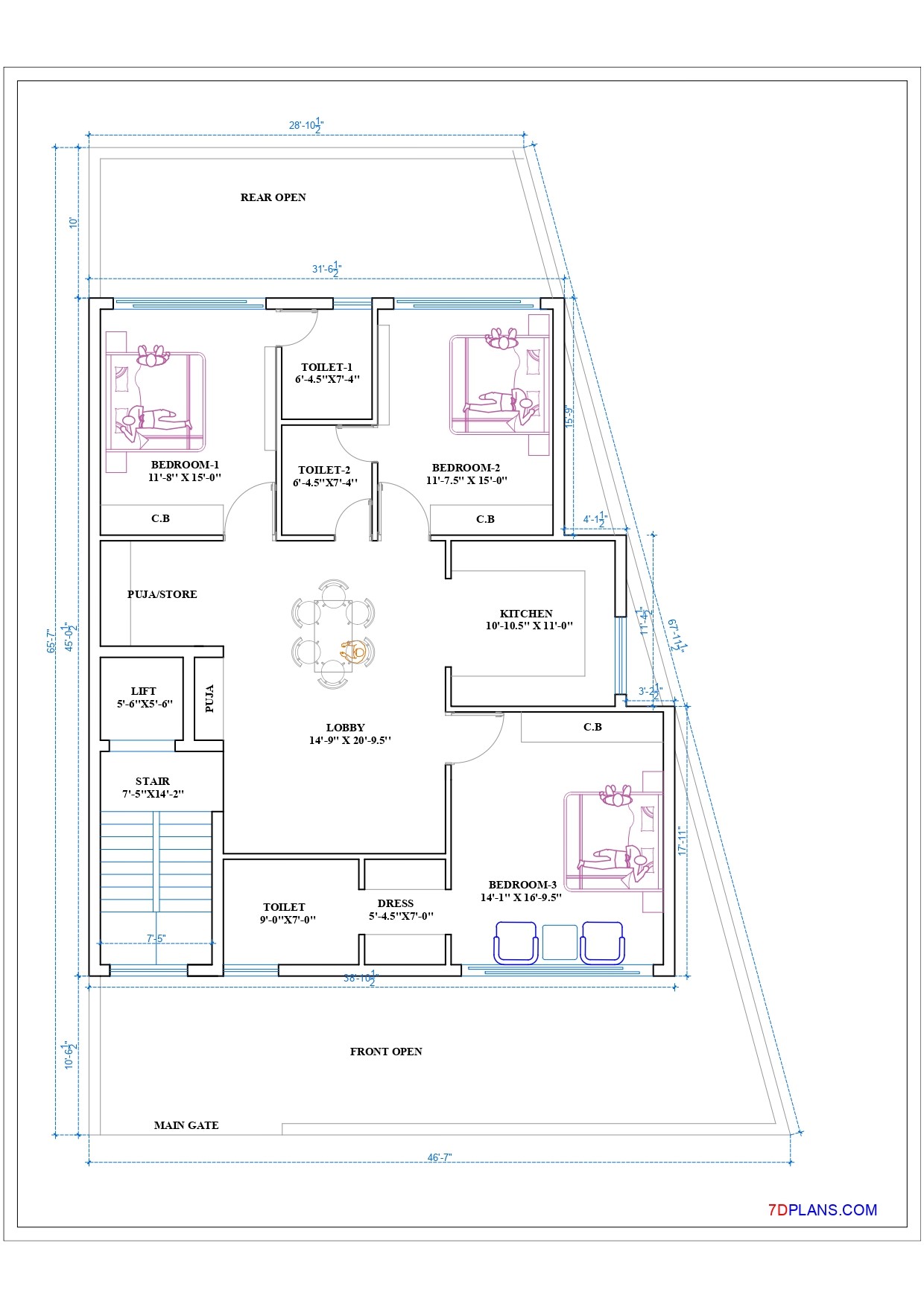 house-plan-of-plot-size-29-x66-feet-29-feet-by-66-feet-340-square-yards-south-east-layout