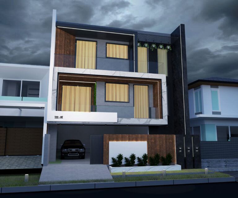 MODERN FRONT ELEVATION DESIGN 36 FEET WIDE PLOT FRONT - 7DPlans